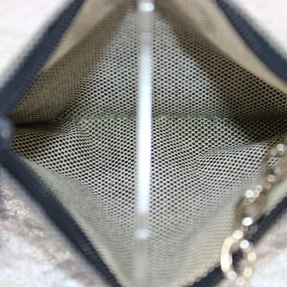 Dooney & Bourke Logo Canvas Key Pouch – Denim Blue Zip Coin Purse with Key Ring - Picture 4 of 4